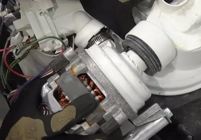 Dishwasher is making a loud humming noise - Wash pump motor bearings failed