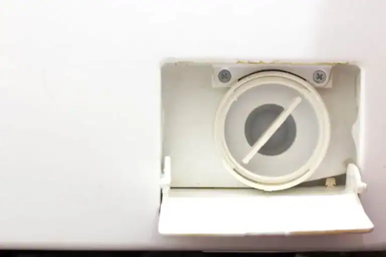 access to drain pump filter