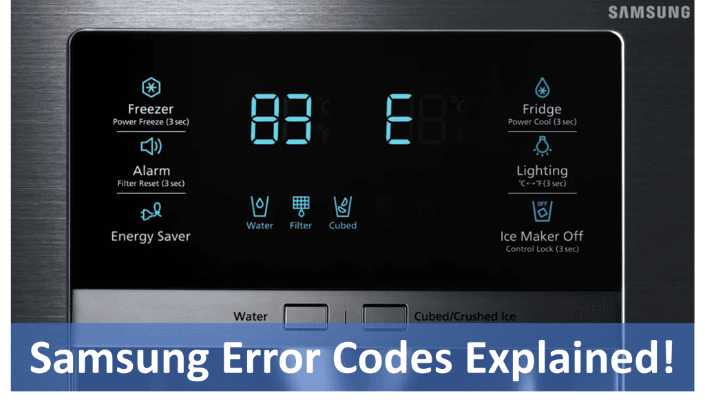 Samsung Refrigerator error code display