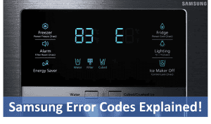 Samsung Refrigerator error code display
